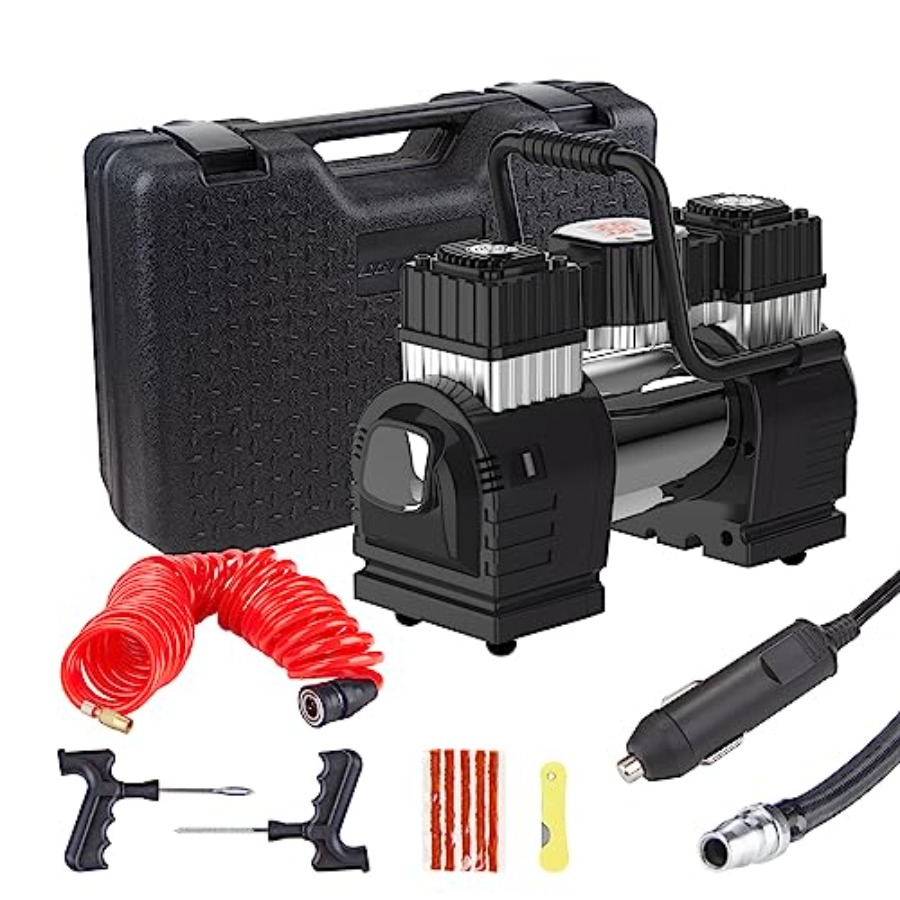 Tire Inflator Dual Cylinder - Dual Cylinder DC 12V Air Compressor