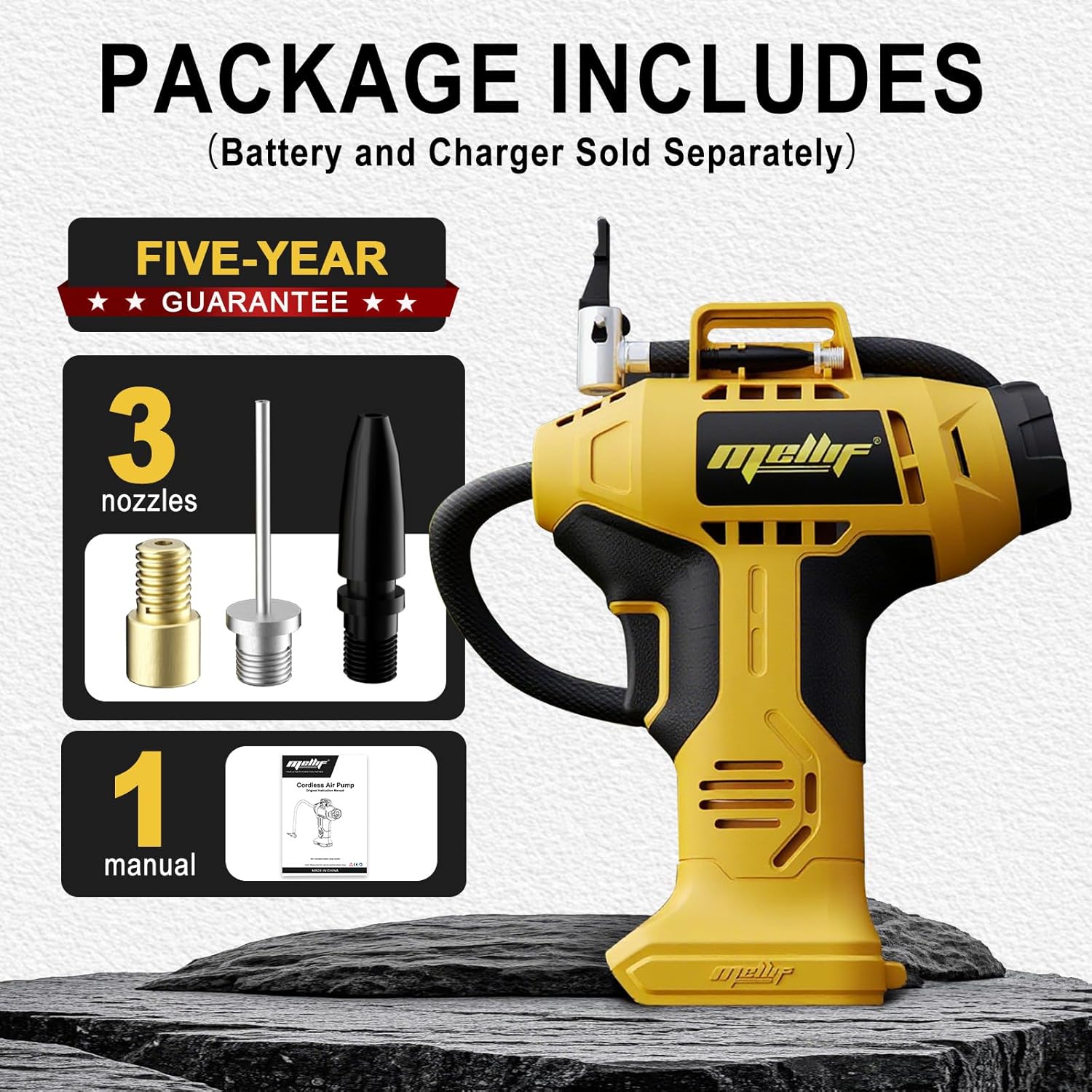 Cordless Air Pump 20V Battery - 160 PSI Tire Inflator Compatible with