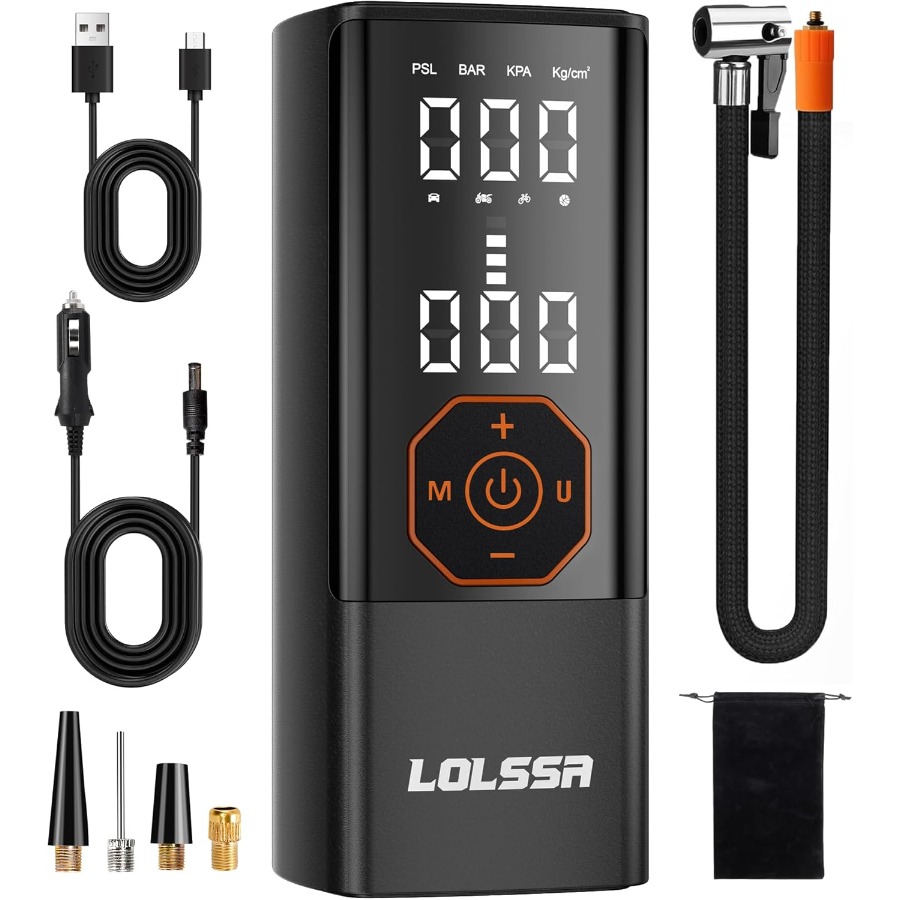 Cordless Inflator For Car Bike Ball - Portable Air Compressor for Car Motorcycle