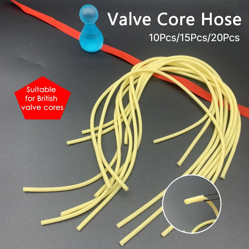 Tire Inflator Nozzle Kit - Bicycle Valve Core Rubber Latex Tube