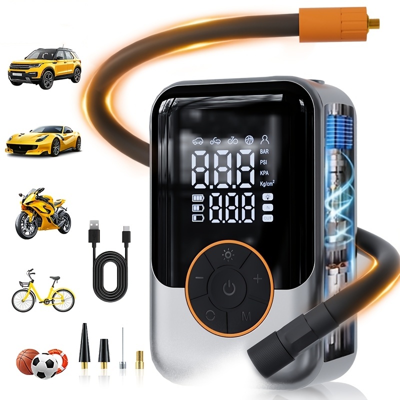 Cordless Tire Inflator 150Psi - Portable Tire Inflator Air Compressor, Automatic