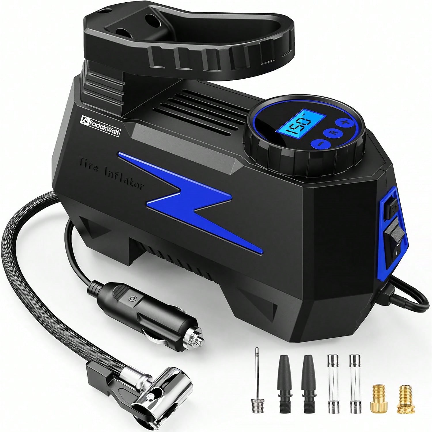 Portable Air Compressor 12V Digital - Portable Car Air Compressor 12V, Electric