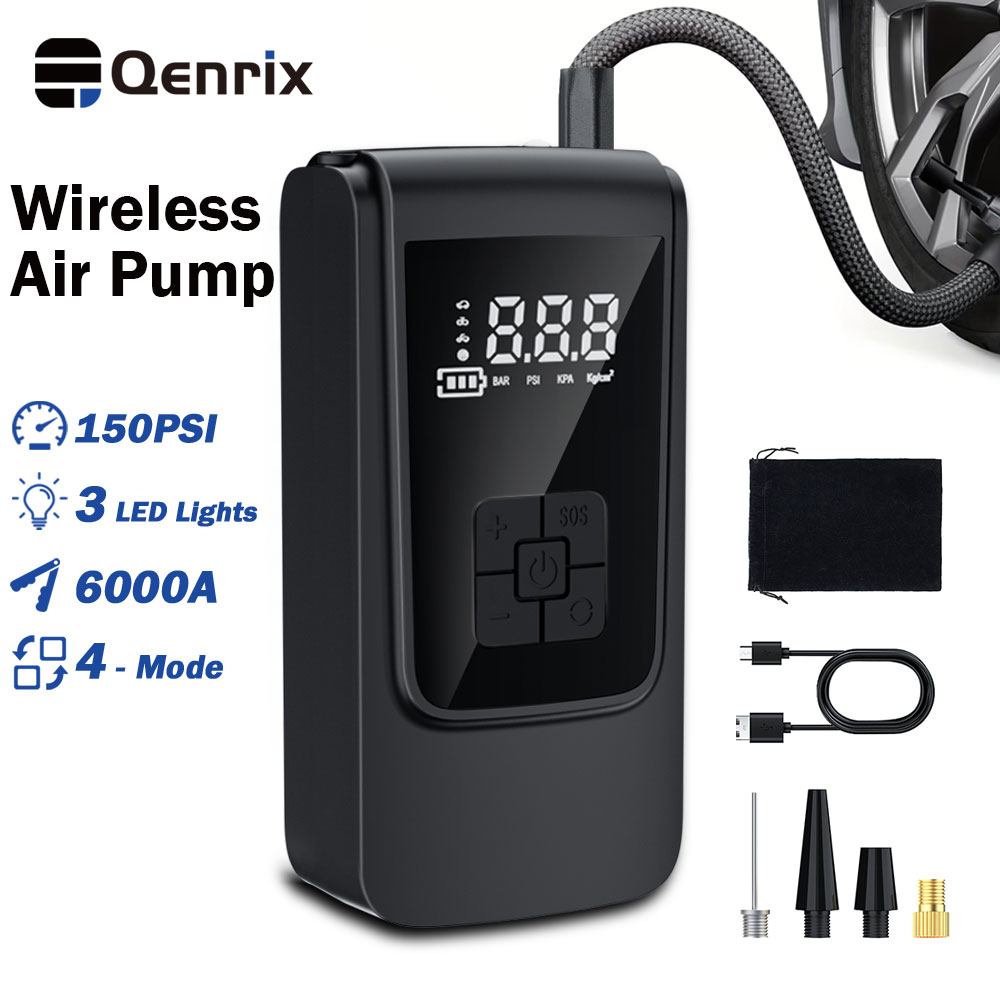 Cordless Tire Inflator 150Psi - Portable Car Air Compressor 3X Faster