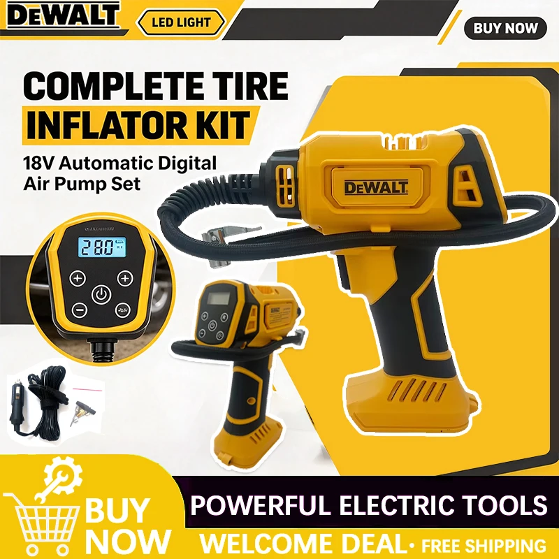 Cordless Tire Inflator 150Psi - Dewalt CQB02 Electric Air Pump Compressor