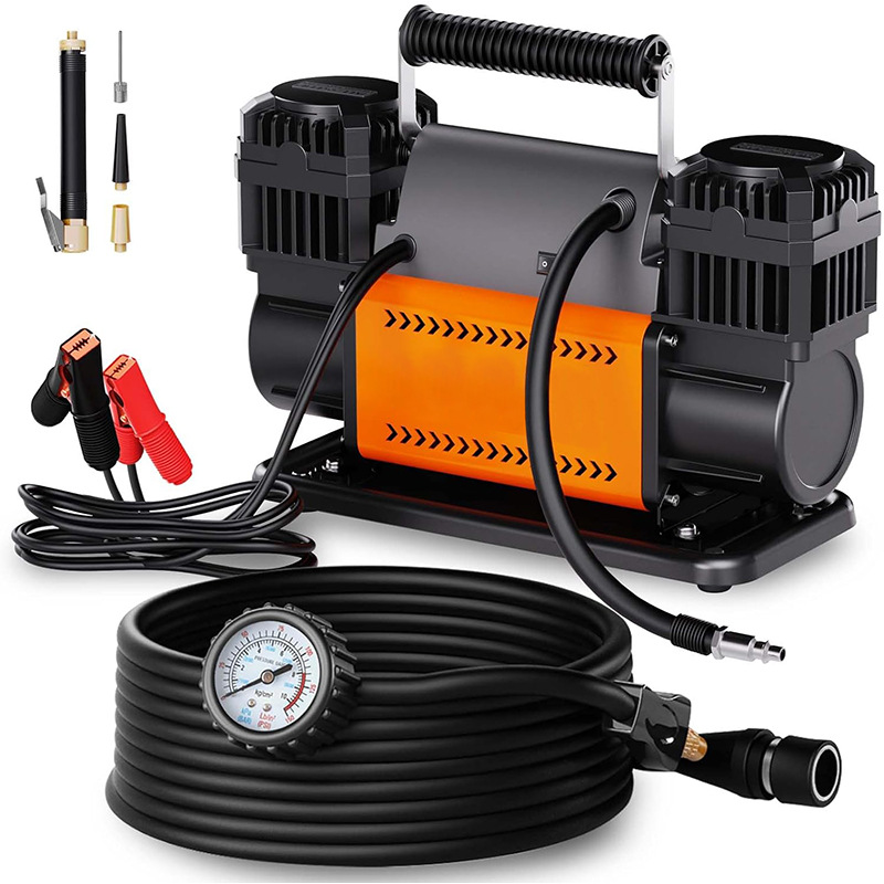 Tire Inflator Dual Cylinder - Smart Auto Stop 60mm Dual Cylinder