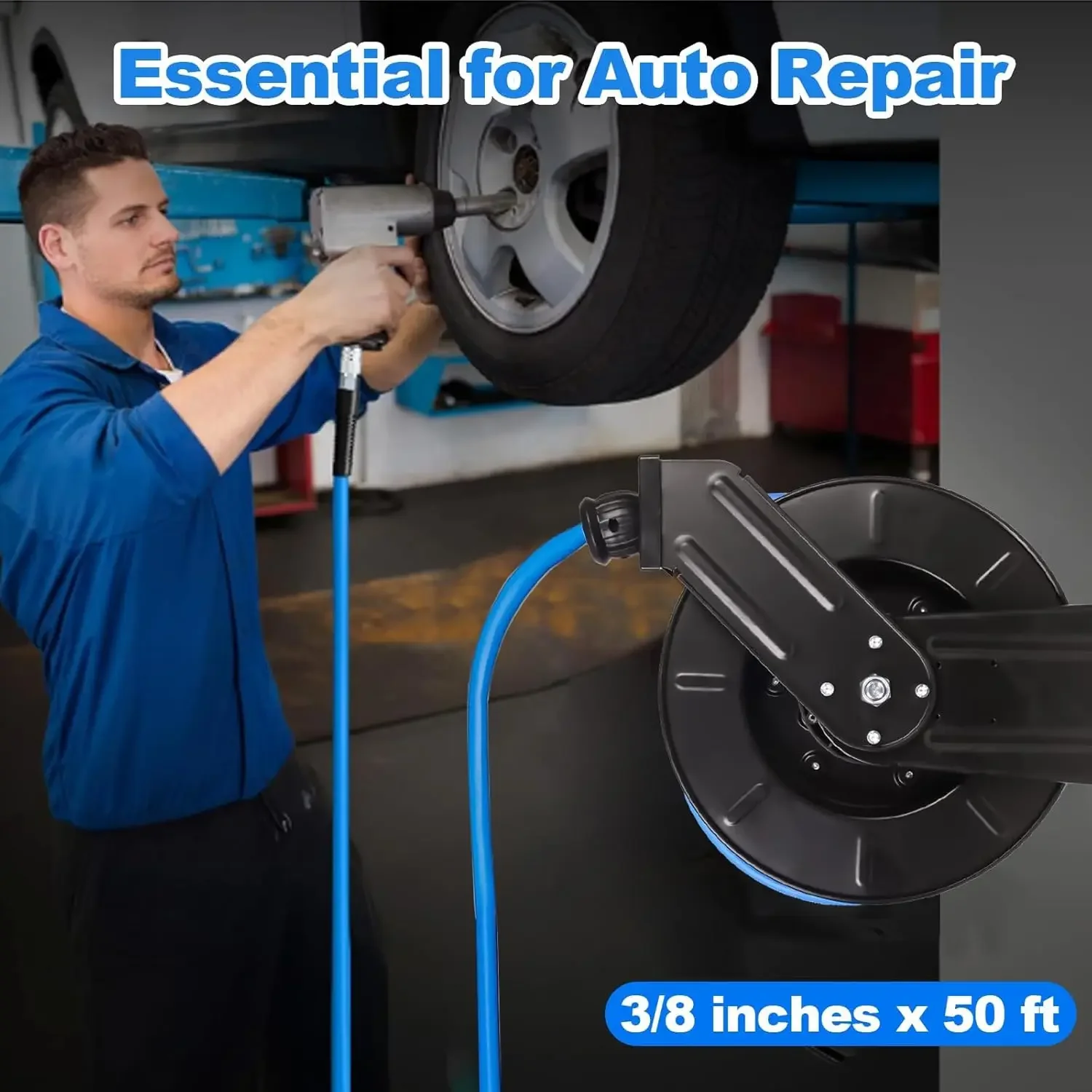 Air Compressor 300Psi Heavy Duty - Heavy Duty Retractable Air Hose Reel,