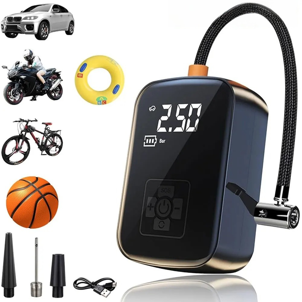 Cordless Tire Inflator 150Psi - Electric Tire Inflator Portable Air Compressor