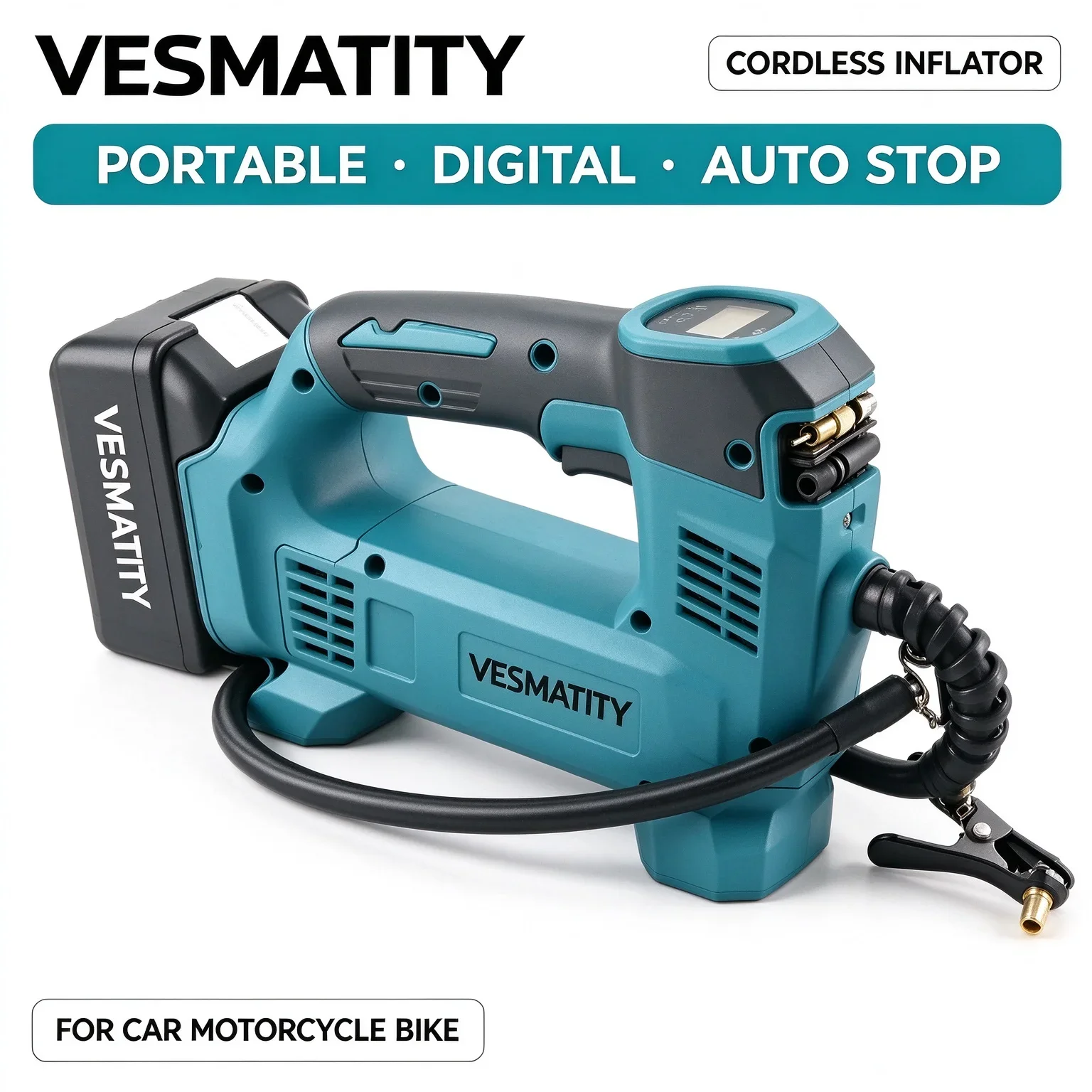 Cordless Inflator For Car Bike Ball - Cordless Inflator Tyre Inflator Electric Air