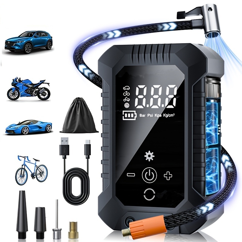 Digital Tire Pressure Gauge Rechargeable - Wireless Portable Tire Inflator Air Compressor,