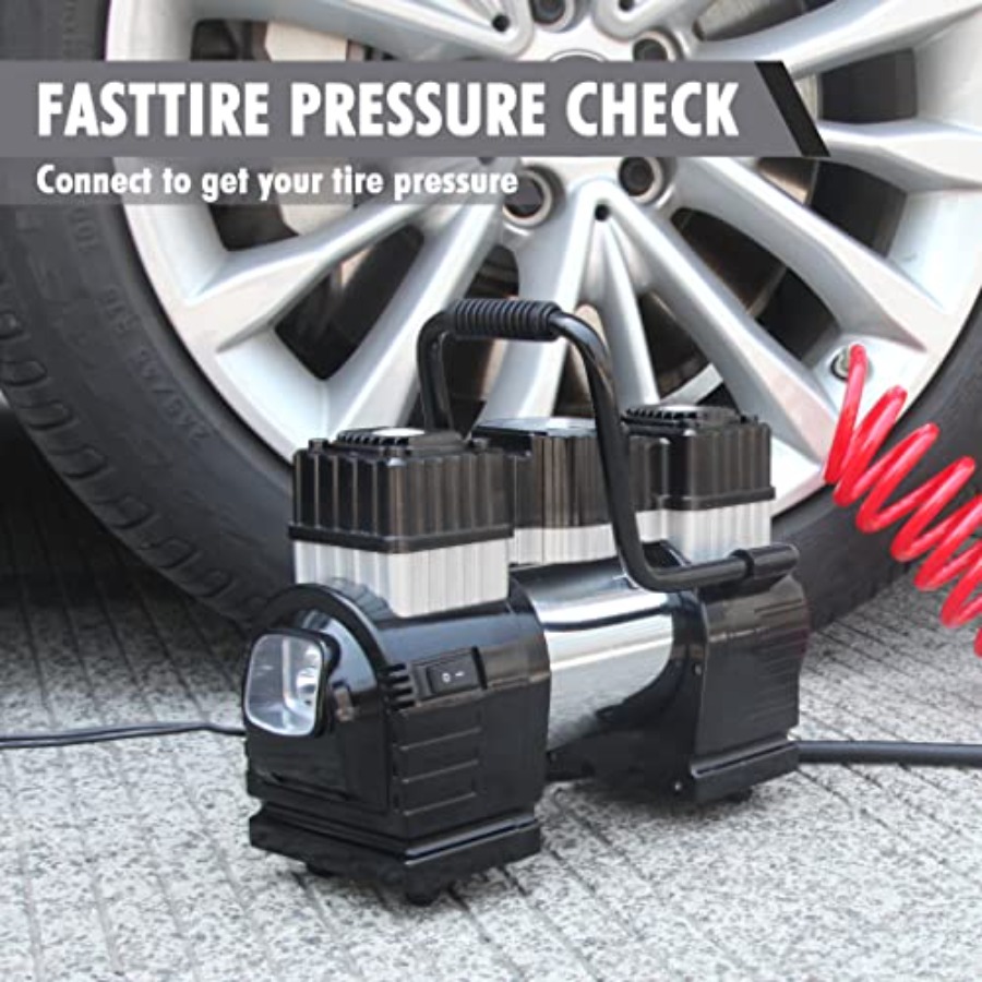 Dual Cylinder DC 12V Air Compr - đánh giá và giá Tire Inflator Dual Cylinder