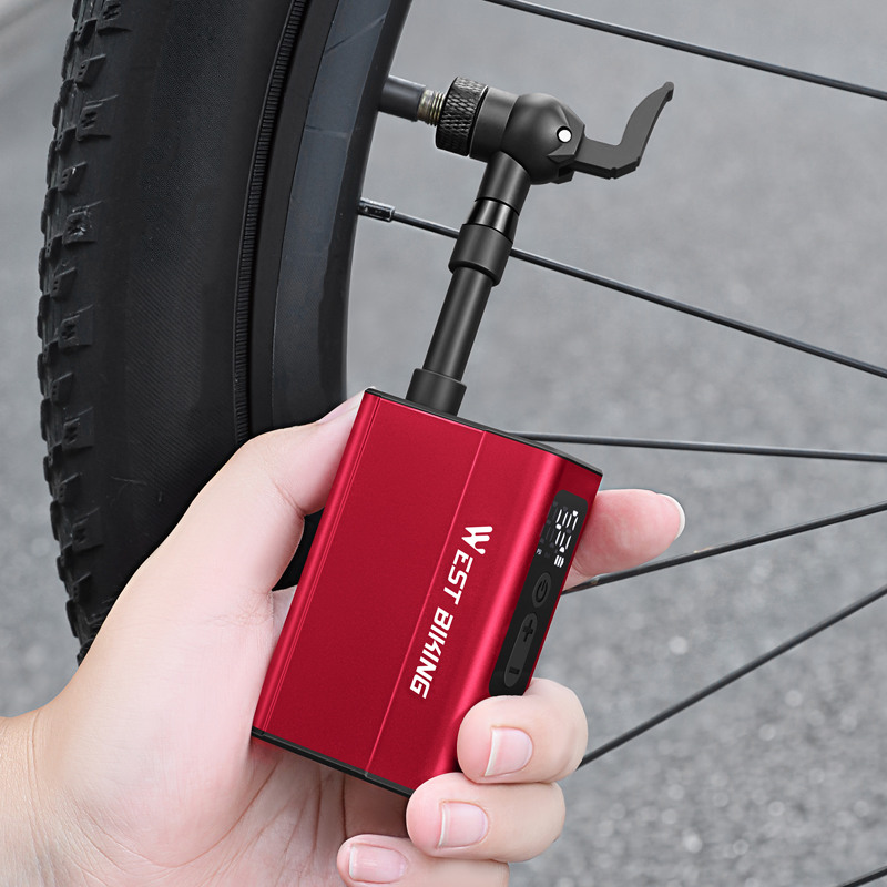WEST BIKING Electric Bike Pump - đánh giá và giá Tire Inflator With Pressure Gauge Auto Stop