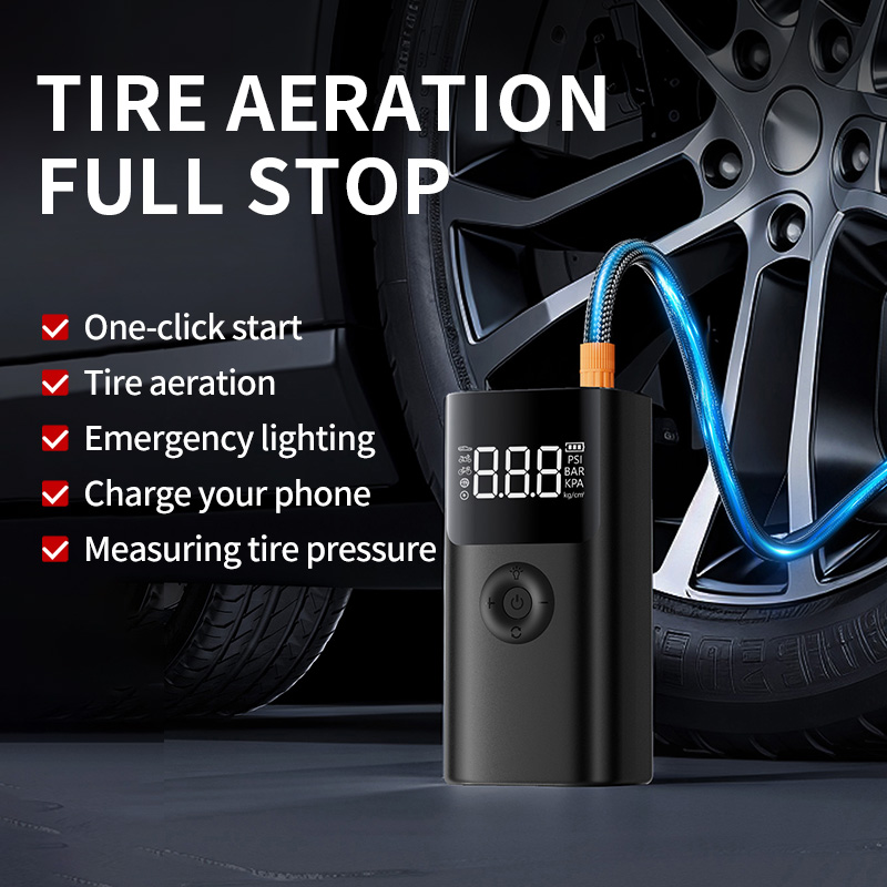 Multifunctional Jump Starter A - đánh giá và giá Portable Air Compressor Jump Starter Combo