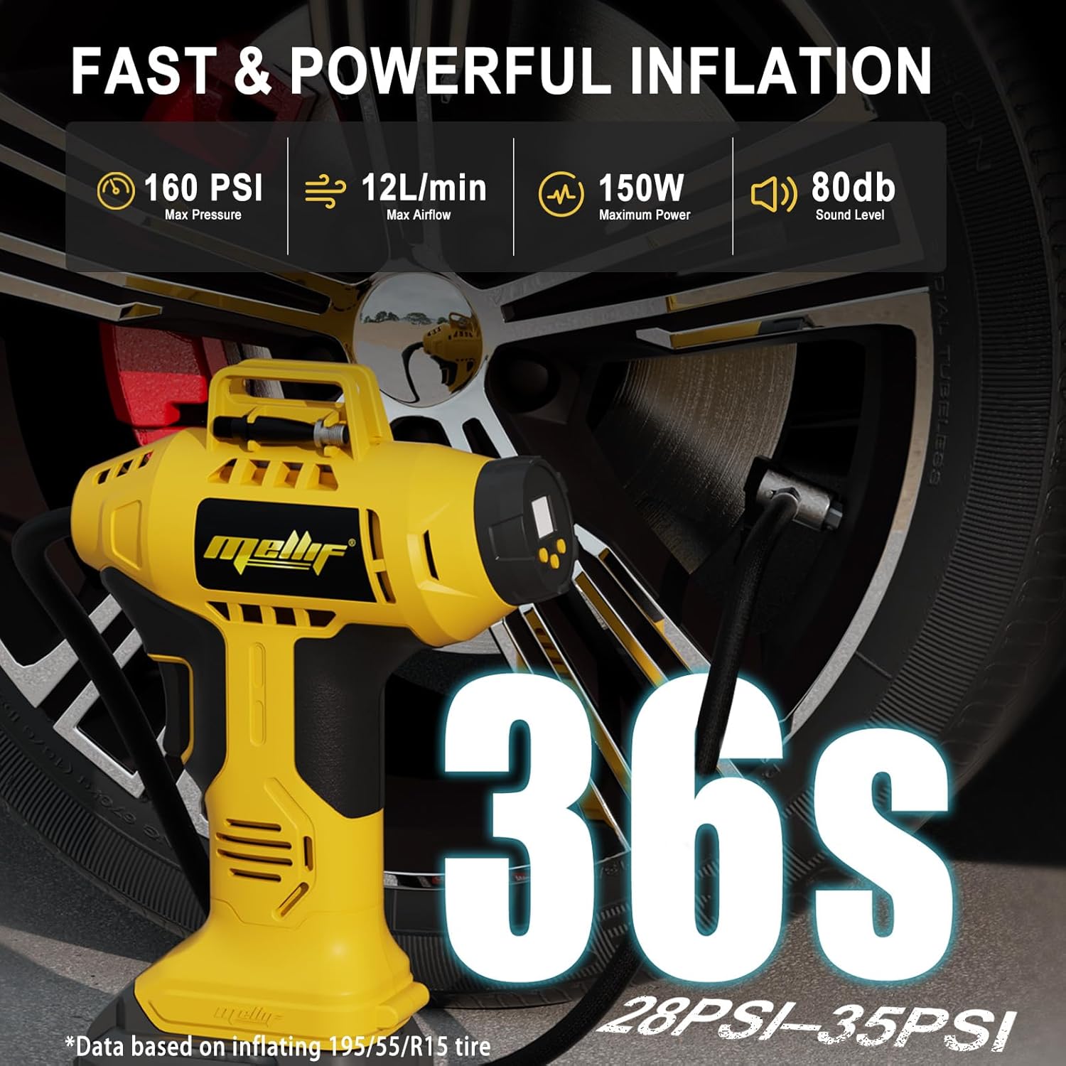 160 PSI Tire Inflator Compatib - đánh giá và giá Cordless Air Pump 20V Battery