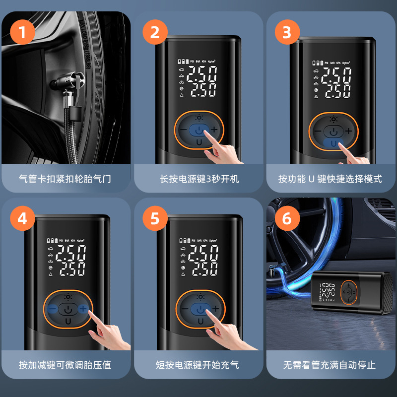 Wireless Portable Tire Inflato - đánh giá và giá Digital Tire Pressure Gauge Rechargeable