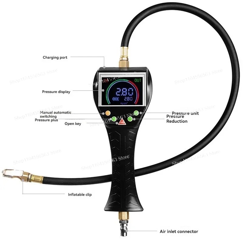 Automatic Tire Inflator with P - đánh giá và giá Tire Inflator With Pressure Gauge Auto Stop