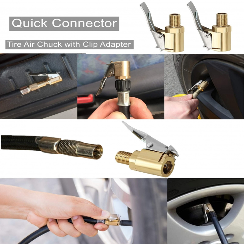 Universal Brass Locking Tyre A - đánh giá và giá Tire Inflator Nozzle Kit