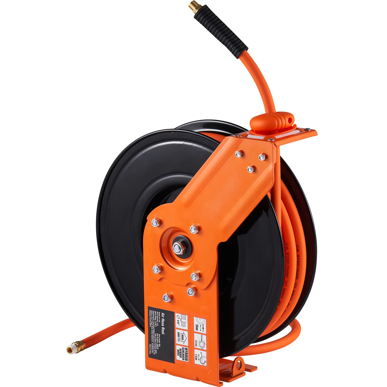 Retractable Air Hose Reel 3/8  - đánh giá và giá Air Compressor 300Psi Heavy Duty
