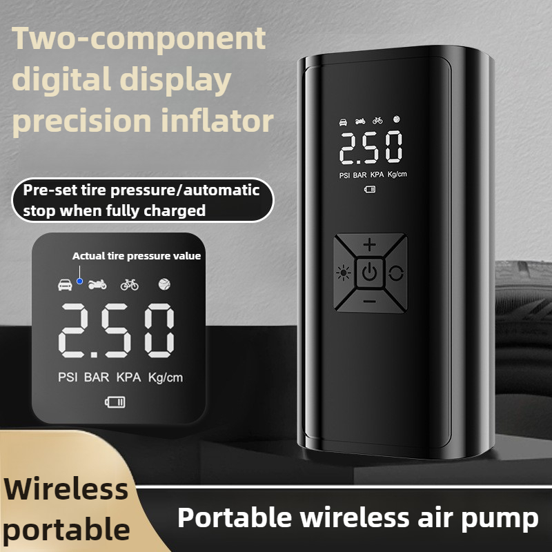120W Wireless Car Air Pump Por - đánh giá và giá Portable Air Compressor 12V Digital