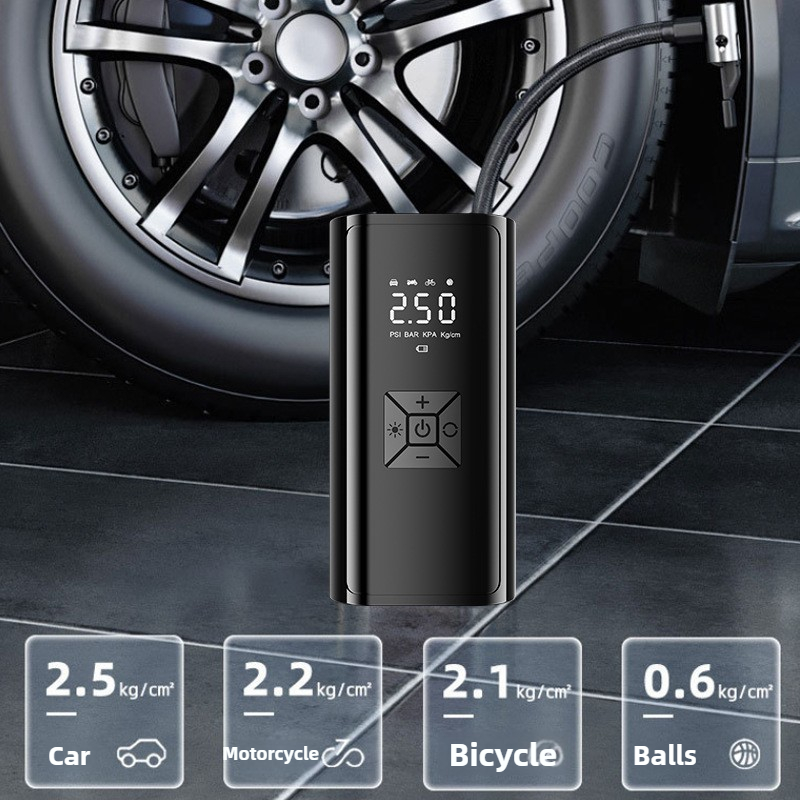 120W Wireless Car Air Pump Por - đánh giá và giá Portable Air Compressor 12V Digital