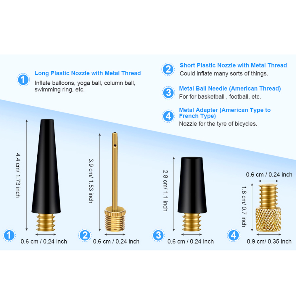 Tire Valve Adapter Ball Pump N - đánh giá và giá Tire Inflator Nozzle Kit