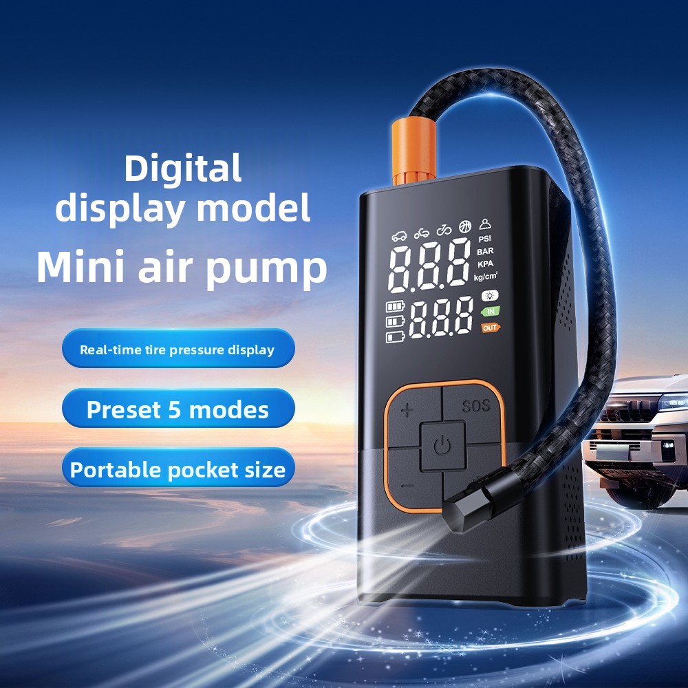 Mini Portable Electric Tire In - đánh giá và giá Portable Air Compressor 12V Digital