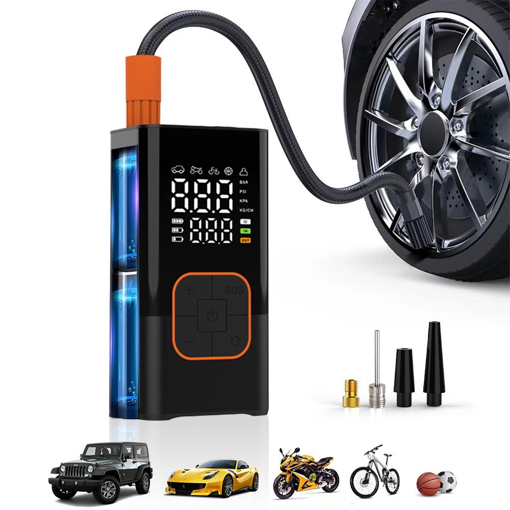Mini Portable Electric Tire In - đánh giá và giá Portable Air Compressor 12V Digital