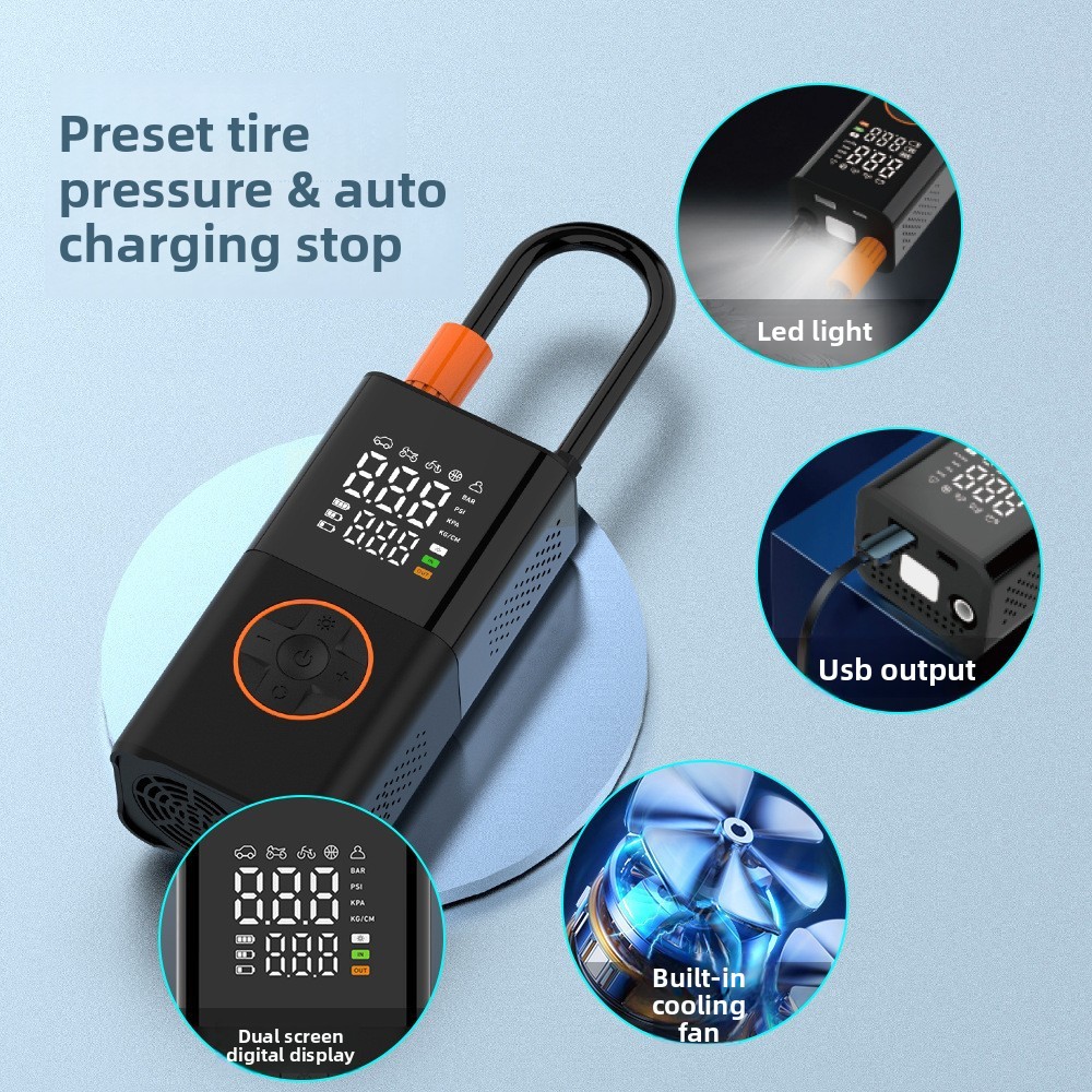 Mini Portable Electric Tire In - đánh giá và giá Portable Air Compressor 12V Digital