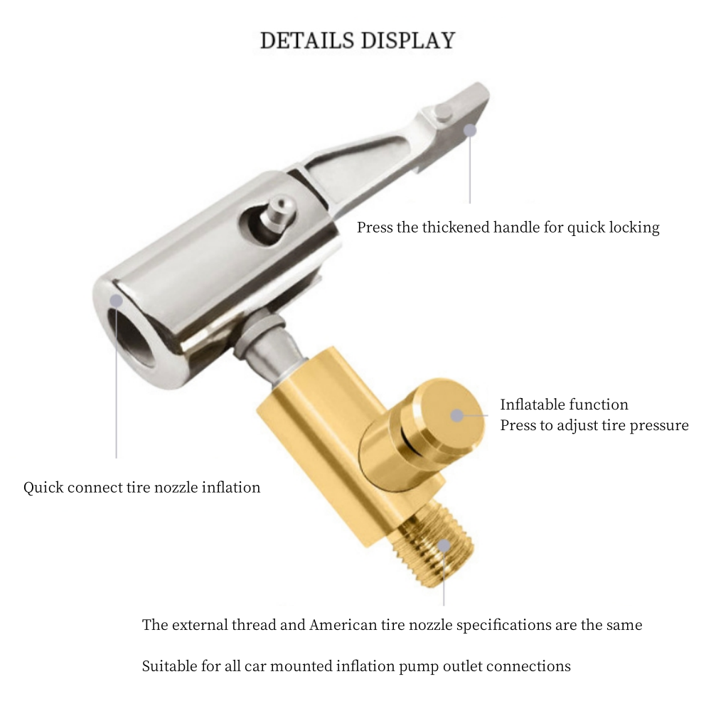 New Car Tire Nozzle Clamp Port - đánh giá và giá Tire Inflator Nozzle Kit