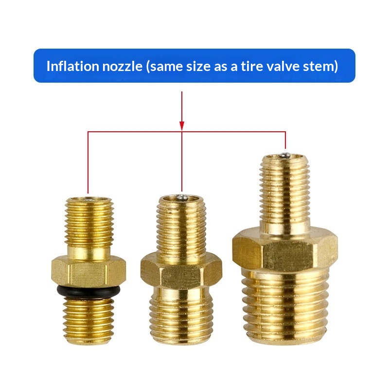M8 1/8 1/4 NPT Brass Air Valve - đánh giá và giá Tire Inflator Nozzle Kit