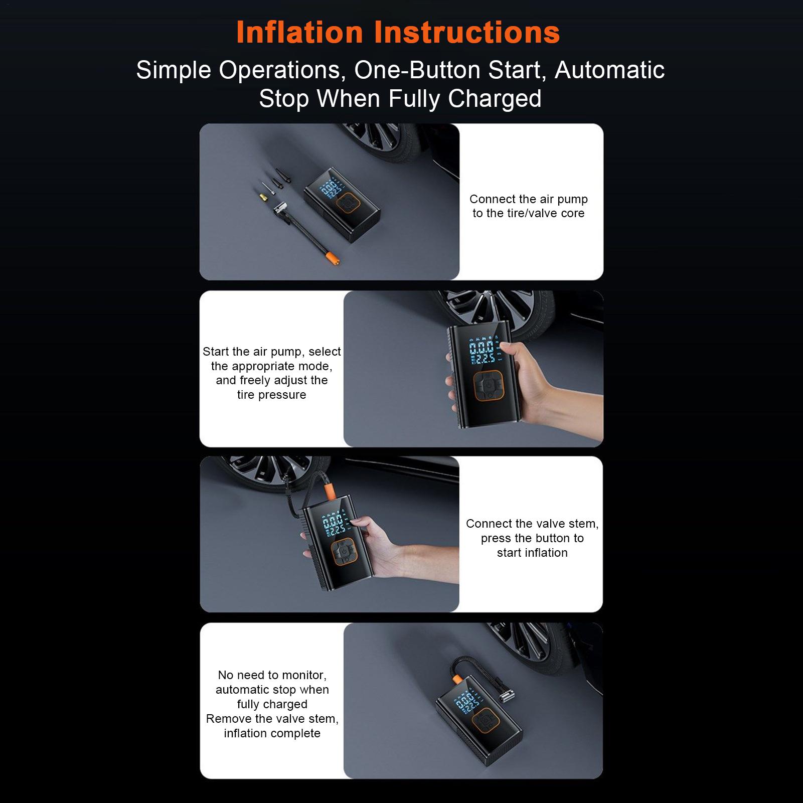 Portable Air Compressor Rechar - đánh giá và giá Cordless Tire Inflator 150Psi