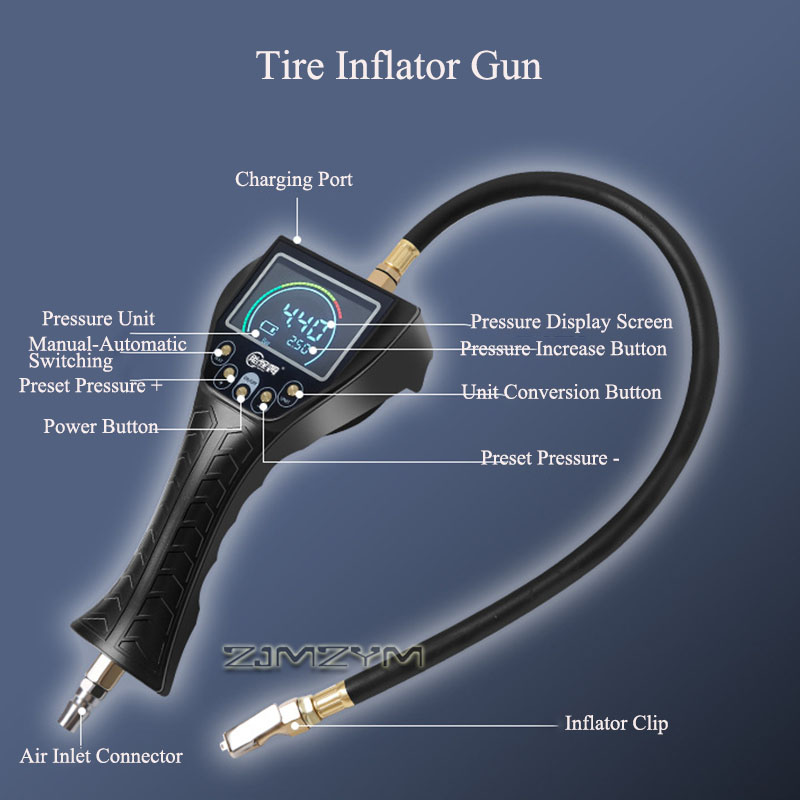 Handheld Digital Tire Pressure - đánh giá và giá Tire Inflator With Pressure Gauge Auto Stop