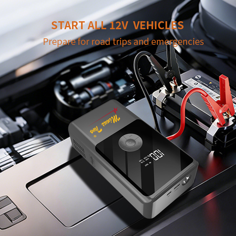 Portable 12V Car Jump Starter  - đánh giá và giá Portable Air Compressor Jump Starter Combo