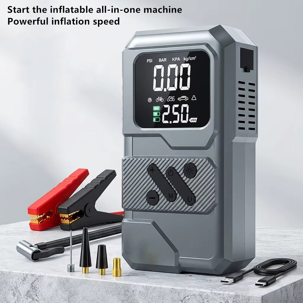Car Jump Starter with Air Comp - đánh giá và giá Portable Air Compressor 12V Digital