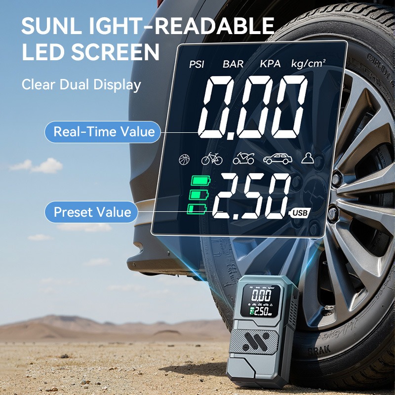 Car Jump Starter with Air Comp - đánh giá và giá Portable Air Compressor 12V Digital