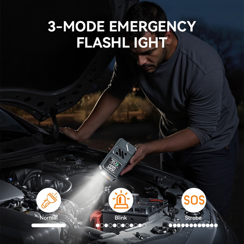 Car Jump Starter with Air Comp - đánh giá và giá Portable Air Compressor 12V Digital