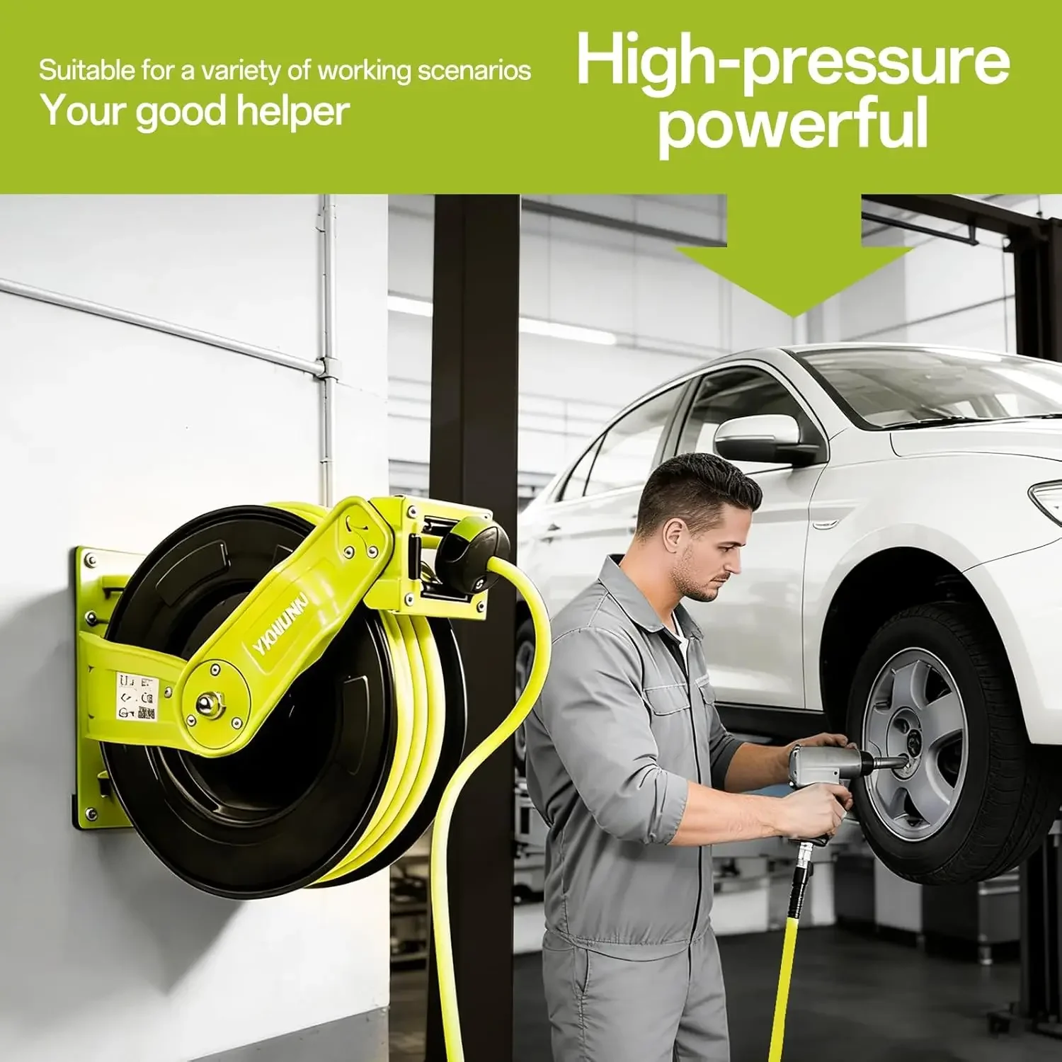 Retractable Air Hose Reel, 3/8 - đánh giá và giá Air Compressor 300Psi Heavy Duty