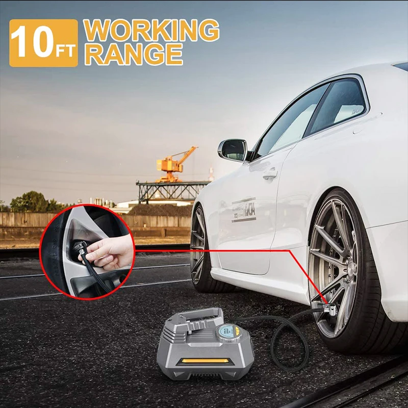 Portable Car Tire Inflator 12V - đánh giá và giá Portable Air Compressor 12V Digital