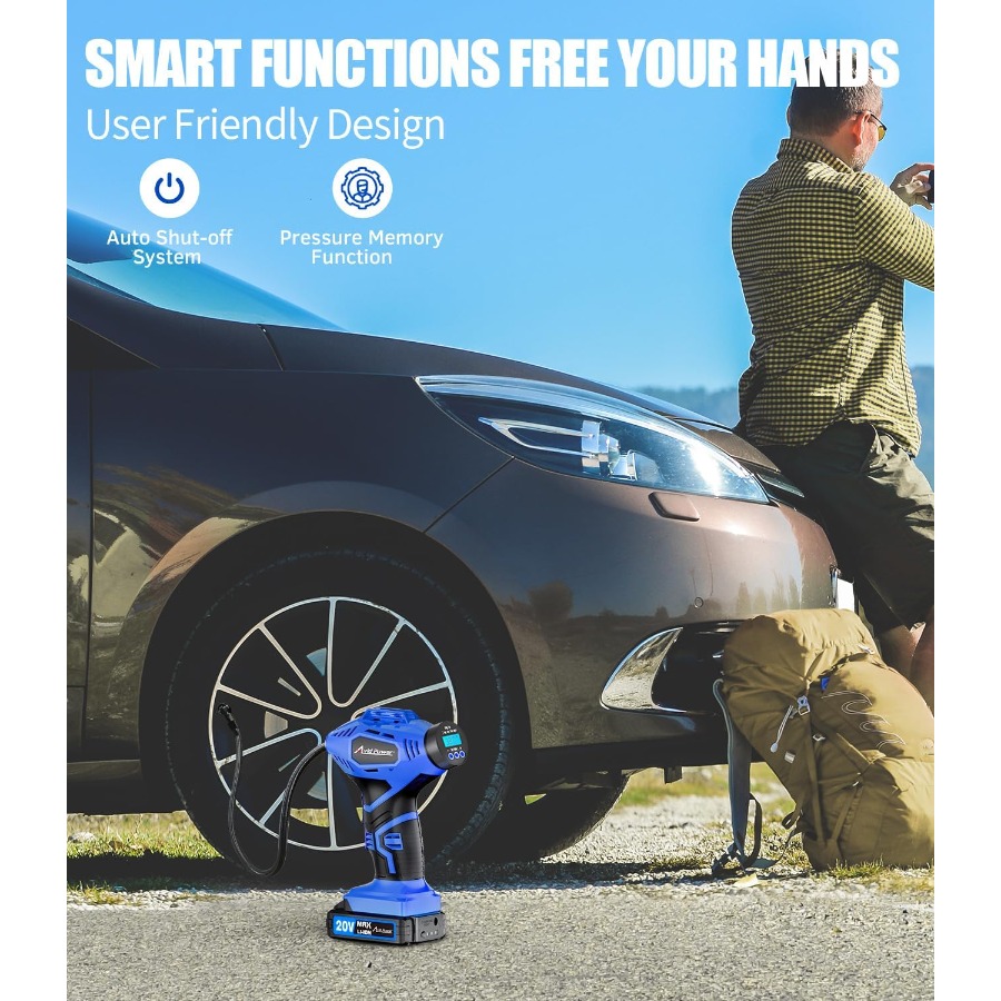 Cordless Tire Inflator Portabl - đánh giá và giá Cordless Air Pump 20V Battery